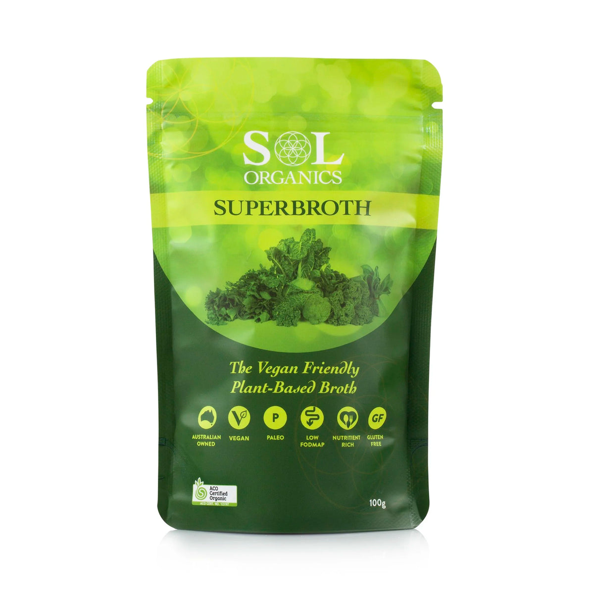Packet of Sol Organics organic vegan superbroth blend